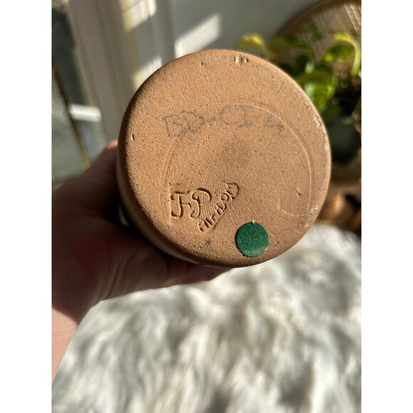 Vintage Alfadom Rodolfo Stoneware Art Pottery Drip Glazed Vase - Signed - Picture 6 of 6